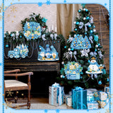 Chiisong 6 Pcs Winter Diamond Painting Hanging Sign Glow in The Dark Diamond Art Painting Kits Snowman Truck Wreath Vase Gnome Xmas Tree Pendant Ornaments for DIY Holiday Decoration Gift Chiisong