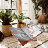 Honygebia Solid Wood Book Stands - Cross Frame Sapele Wooden Book Holder, Open Bookstand for Display and Reading, Suitable for Art, Bible, Cookbook, Easel, Magazine, Textbooks Honygebia