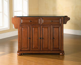 Crosley Furniture Alexandria Kitchen Island with Solid Black Granite Top - Classic Cherry Crosley Furniture