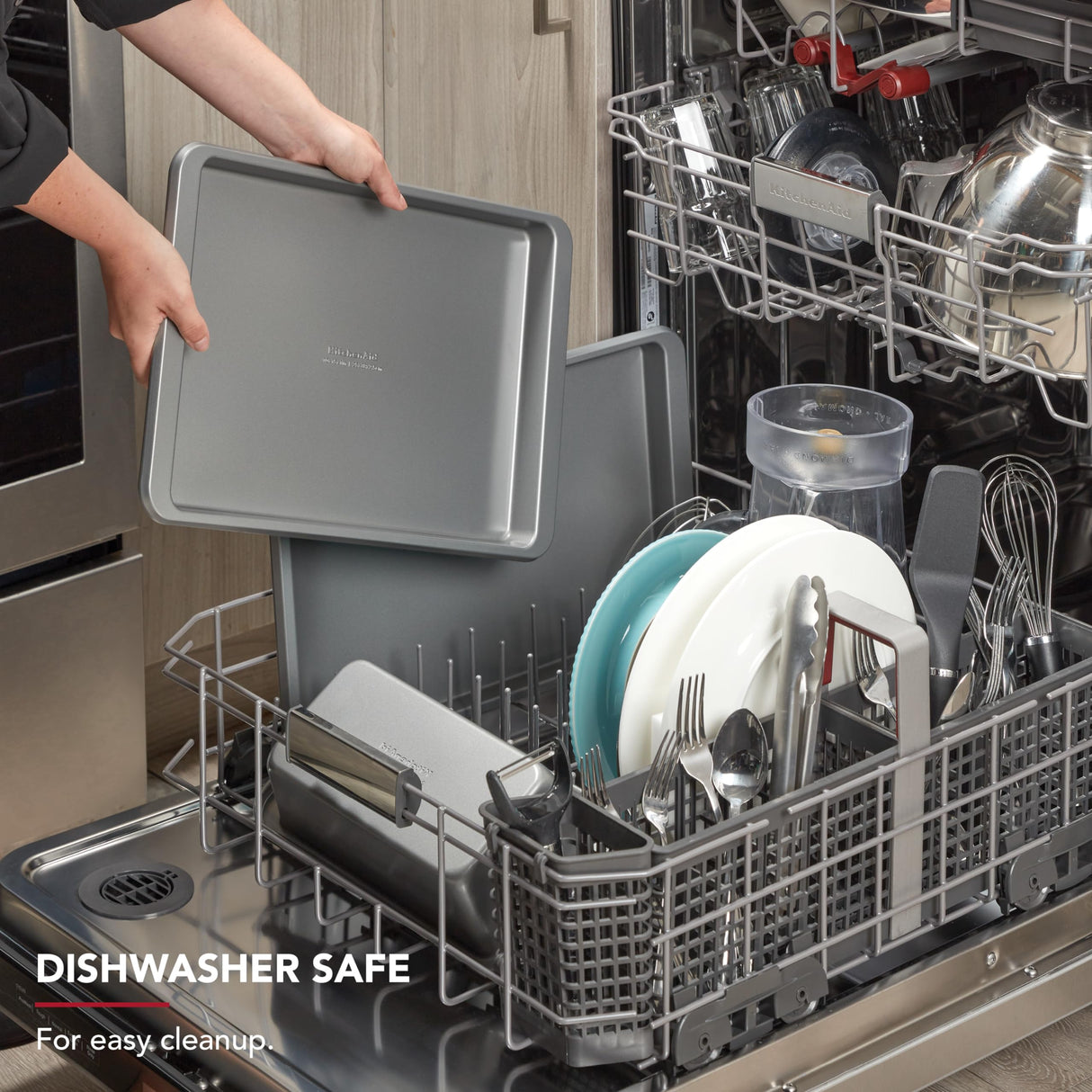 KitchenAid 9x5in Nonstick Aluminized Steel Loaf Pan, Contour Silver KitchenAid