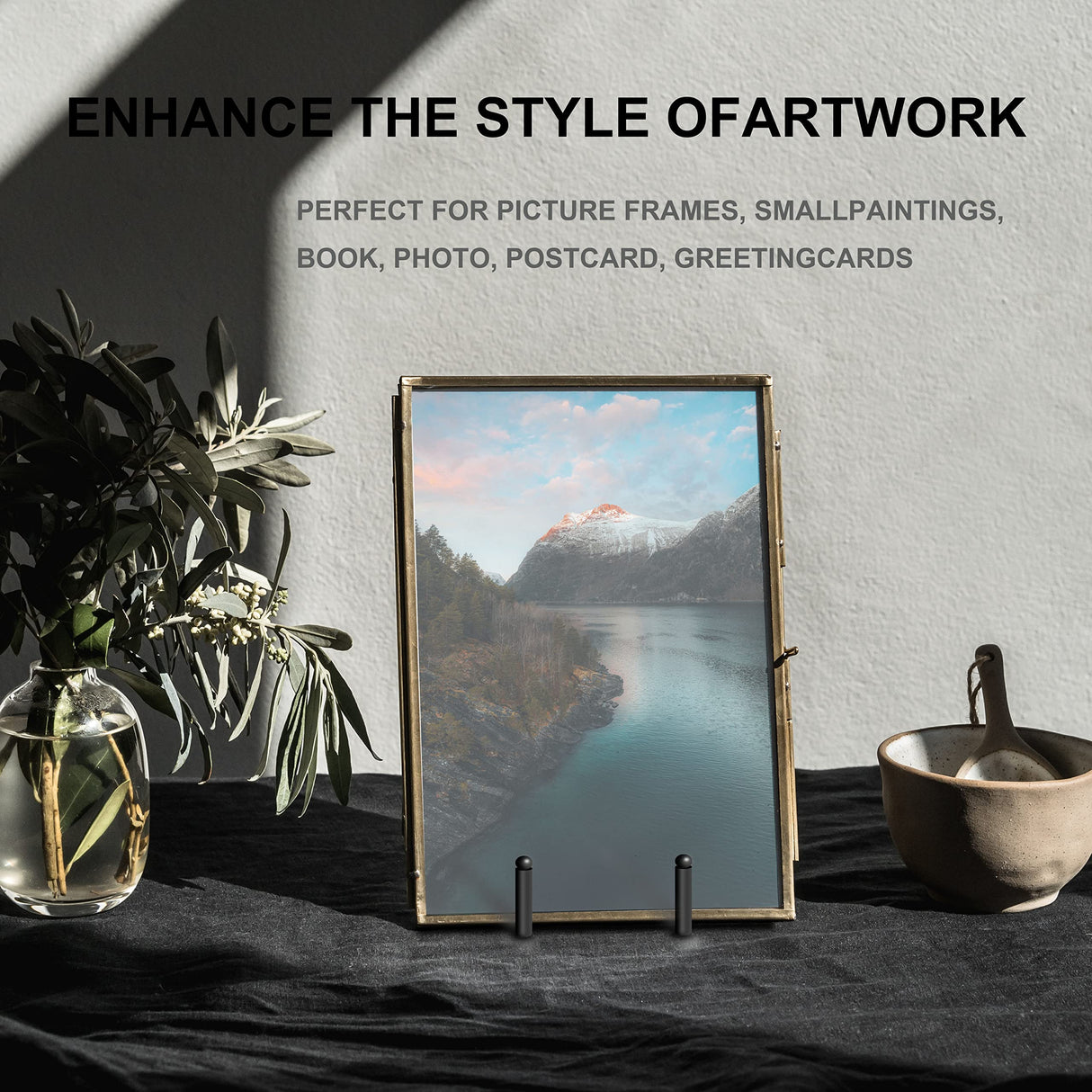 Plate Stands for Display, 5 Pack 6 Inch Plate Holder Display Stands, Metal Frame holder stand for Book, Picture, Decorative Plate, Photo and Platter, Tabletop Art Hoewina