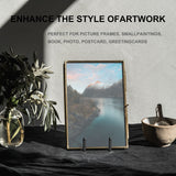 Plate Stands for Display, 5 Pack 6 Inch Plate Holder Display Stands, Metal Frame holder stand for Book, Picture, Decorative Plate, Photo and Platter, Tabletop Art Hoewina