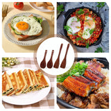 Giantree 4Pcs Wooden Spatulas, Olive Wood Cooking Spatula Wood Spoons for Cooking Long Handle Non-Stick Wooden Spatula for Kitchen, Restaurant Wok Pan Tableware Giantree