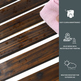 MUPATER Outdoor Patio Hanging Wooden Porch Swing 4FT with Chains, 2-Person Heavy Duty Swing Bench for Garden and Backyard, Rustic MUPATER