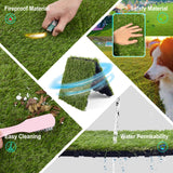 LOKANG Artificial Grass Turf Tile 12"x12" Synthetic Turf Grass Self-Draining Interlocking Deck Tiles Fake Grass Decor for Balcony & Patio Indoor & Outdoor Pet Areas (8-Pack) LOKANG