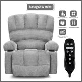 DURASPACE Power Lift Recliner Electric Lift Massage Recliner Chairs with Heat, Large Shell Velvet Backrest Lift Chair Recliners for Elderly, Seniors (Gray) DURASPACE