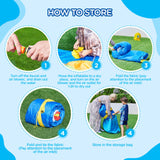 Yaheetech 10-in-1 Inflatable Bounce House w/Slide, Outdoor Water Slide w/Bouncer & Large Splash Pool for Kids Aged 3-10, Jumping Castle w/Storage Bag & 650W Blower Yaheetech