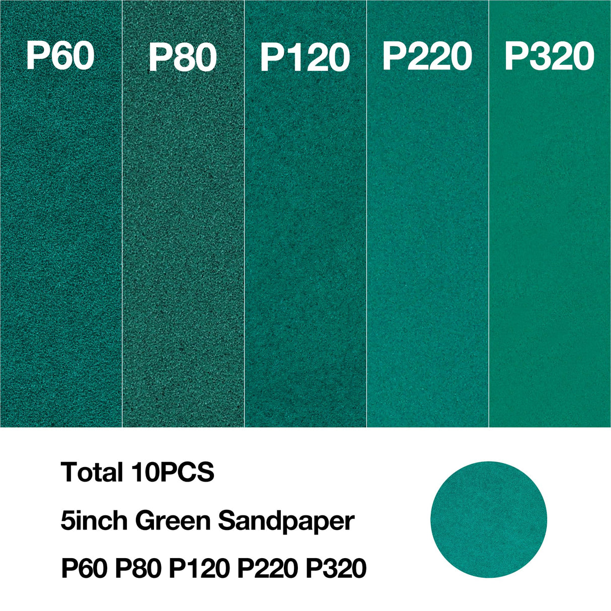 5 inch Air Random Orbital Sander for Auto Body Work, Pneumatic Palm Sander with 10 Polishing Sponge & Wool Pads, 10 Sandpapers (5 Inch Kit) UPWOOD