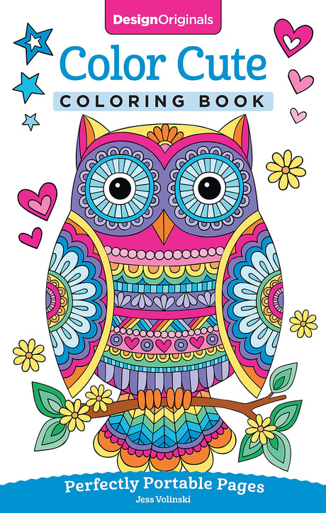 Color Cute Coloring Book: Perfectly Portable Pages (On-the-Go Coloring Book) (Design Originals) Extra-Thick High-Quality Perforated Pages; Convenient 5x8 Size is Perfect to Take Along Wherever You Go Design Originals