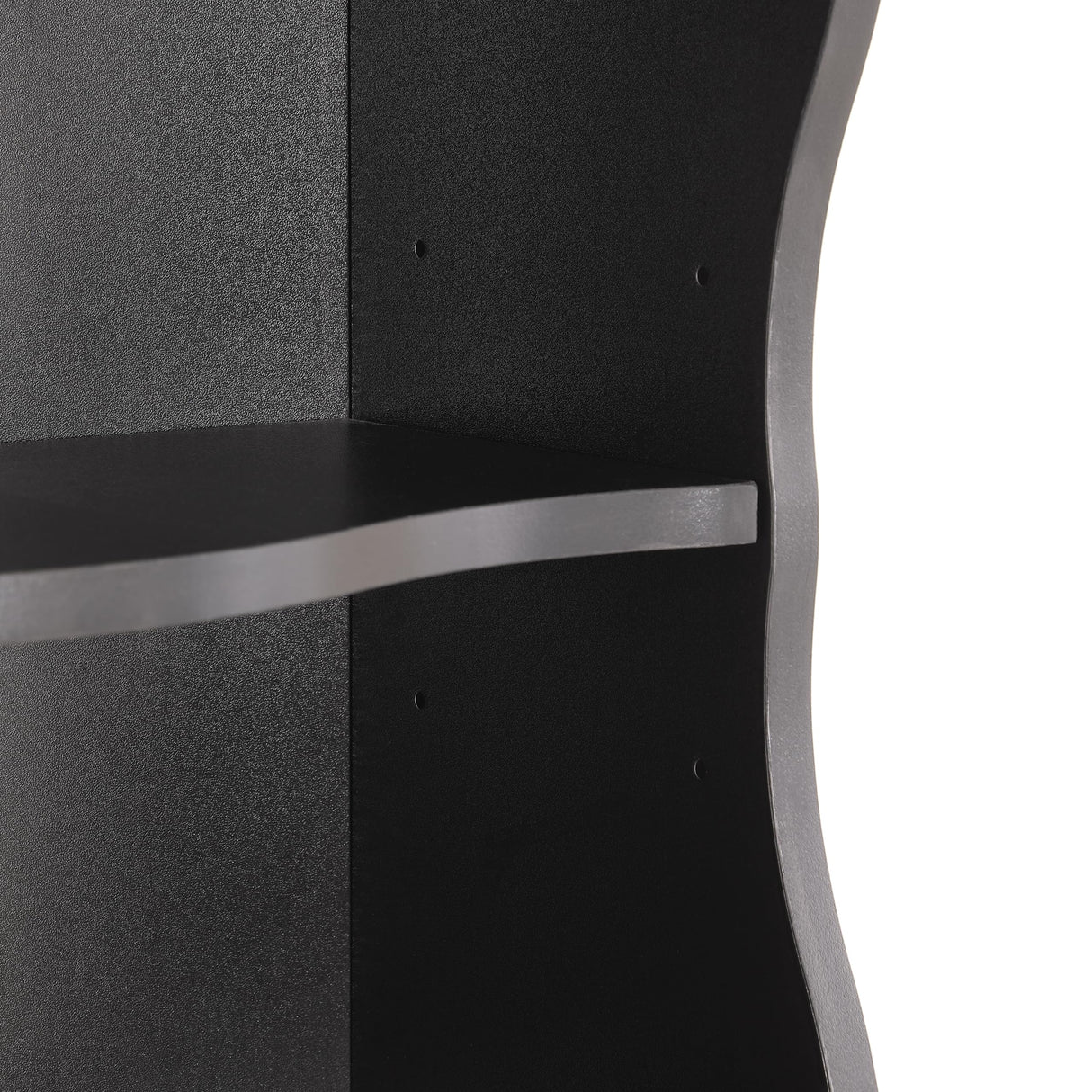 70.87'' Tall Bookshelf, 8 Tiers Bookshelves and Bookcases, Floor Standing Display Shelving with Wavy Border Design, Home Decor Furniture Adjustable Narrow Bookcase for Home Office, Black AOPNOMU