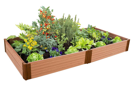 Frame It All One Inch Series 4ft. x 8ft. x 11in. Composite Raised Garden Bed Kit Frame It All