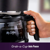 Mr. Coffee Programmable Coffee Maker, 5 Cups with Auto Pause, Glass Carafe, Compact Design, Black Mr. Coffee