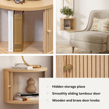 WERMO 16'' Floating Nightstand Shelf with a Sliding Door and Storage - Floating Bedside Shelf Wall Mount, Wall Mounted Wood Nightstand, Mid Century Modern Side Table (Oak) WERMO