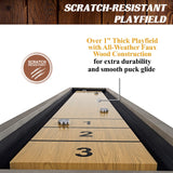 Barrington Billiards 11' Aurora Outdoor Shuffleboard Table with Scratch-Resistant Playfield and 8 Puck Set Barrington Billiards