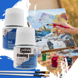 Pebeo Drawing Gum Made in France - Masking Fluid for Watercolor Painting and Various Art Projects - Bundled with Moshify Applicator Brush Set Moshify