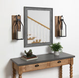 Kate and Laurel Oakly Wood and Metal Wall Sconce, Rustic Brown Wood Wall Candle Holder Farmhouse Decor Kate and Laurel