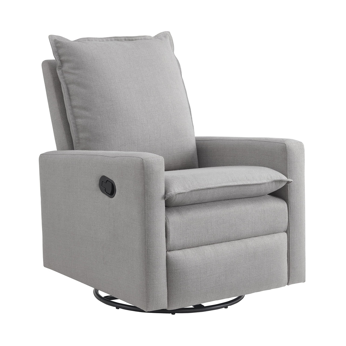 Oxford Baby Uptown Upholstered Swivel Glider and Recliner Nursery Chair, Gray Oxford Baby