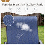 Sophia & William Outdoor Dining Set Patio Dining Sets Patio Table and Chairs Set 9 Pieces Outdoor Dining Table for 8 with Swivel Patio Chairs Patio Set for Garden Pool All Weather Blue Sophia & William