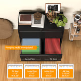 INTERGREAT Lateral File Cabinet 2 Drawer Black, Metal 2 Drawer Filing Cabinet with Lock for Home Office, Locking File Cabinet for Letter/Legal/F4/A4 Size Hanging Files - 36" W INTERGREAT