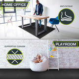 ProsourceFit Extra Thick Puzzle Exercise Mat 1", EVA Foam Interlocking Tiles for Protective, Cushioned Workout Flooring for Home and Gym Equipment, Black 3-Pack ProsourceFit