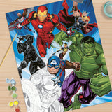 Dimensions PaintWorks Marvel Avengers Paint by Numbers for Adults and Kids, Finished Project 16" x 20", Multicolor 21 Piece Dimensions