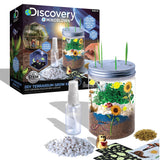 Discovery #MINDBLOWN DIY Terrarium Grow Kit, Fast-Growing Indoor Mini Garden, Create A Living Ecosystem, Includes Sand, Seeds, Potting Mix, Stones and More Discovery Kids
