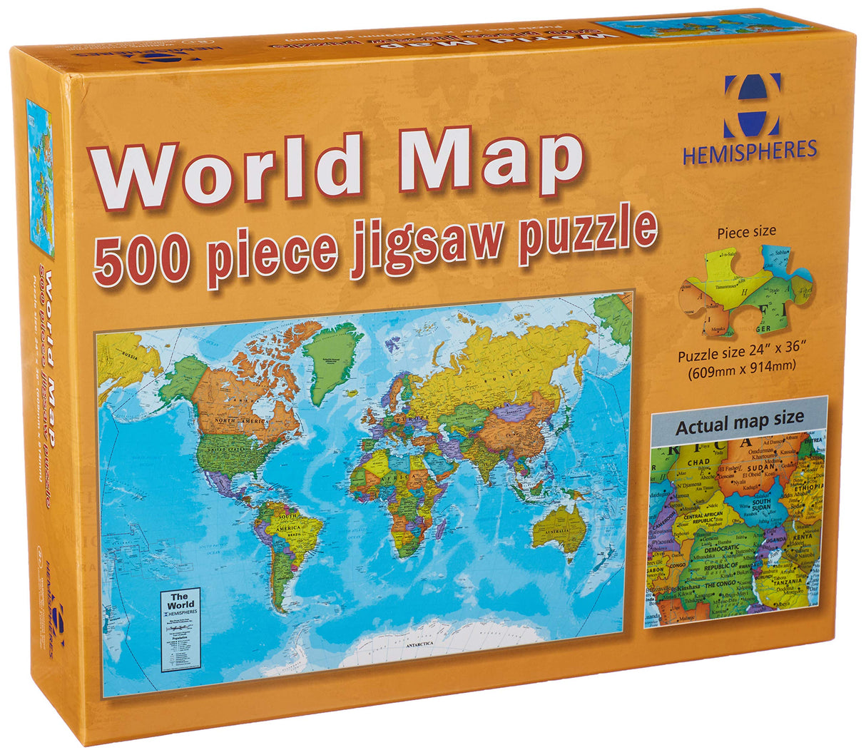 Waypoint Geographic World Map 500-Piece Jigsaw Puzzle, Puzzles for Kids, Jigsaw Puzzles for Endless Fun, Educational Puzzles for Personalized Gifts, 24″ x 36” Waypoint Geographic