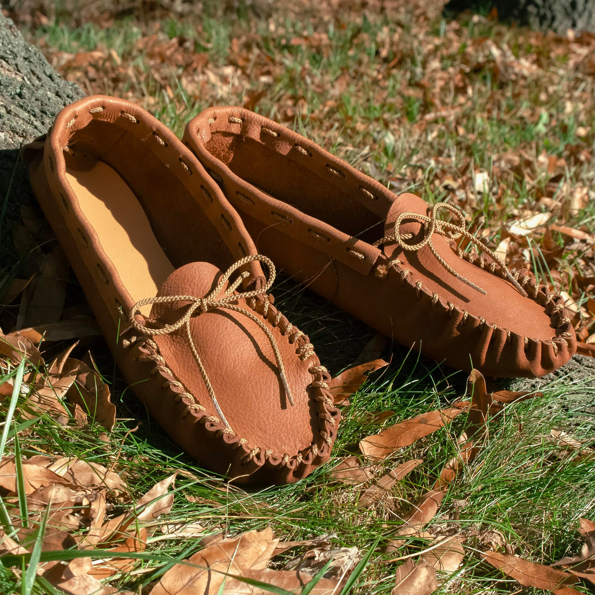 Realeather Adult Moccasin Leathercraft Kit, 12-13, Saddle Tan Brown Realeather