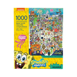 AQUARIUS SpongeBob SquarePants Puzzle (1000 Piece Jigsaw Puzzle) - Officially Licensed SpongeBob Merchandise & Collectibles - Glare Free - Precision Fit - 20 x 28 Inches AQUARIUS