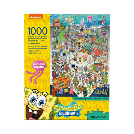 AQUARIUS SpongeBob SquarePants Puzzle (1000 Piece Jigsaw Puzzle) - Officially Licensed SpongeBob Merchandise & Collectibles - Glare Free - Precision Fit - 20 x 28 Inches AQUARIUS