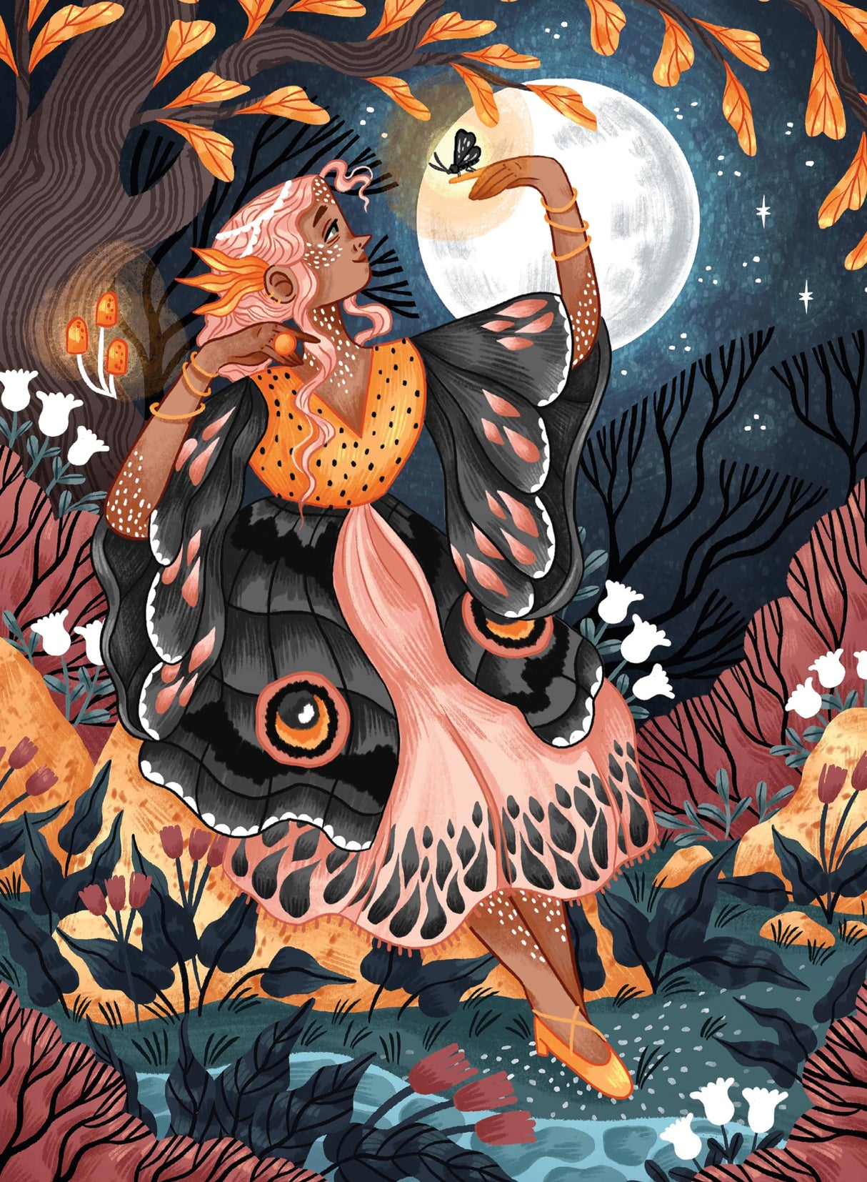 Ceaco – Mystic Moth Lady - 300 Piece Jigsaw Space Saver Puzzle – Puzzles for Smaller Spaces and Surfaces Ceaco