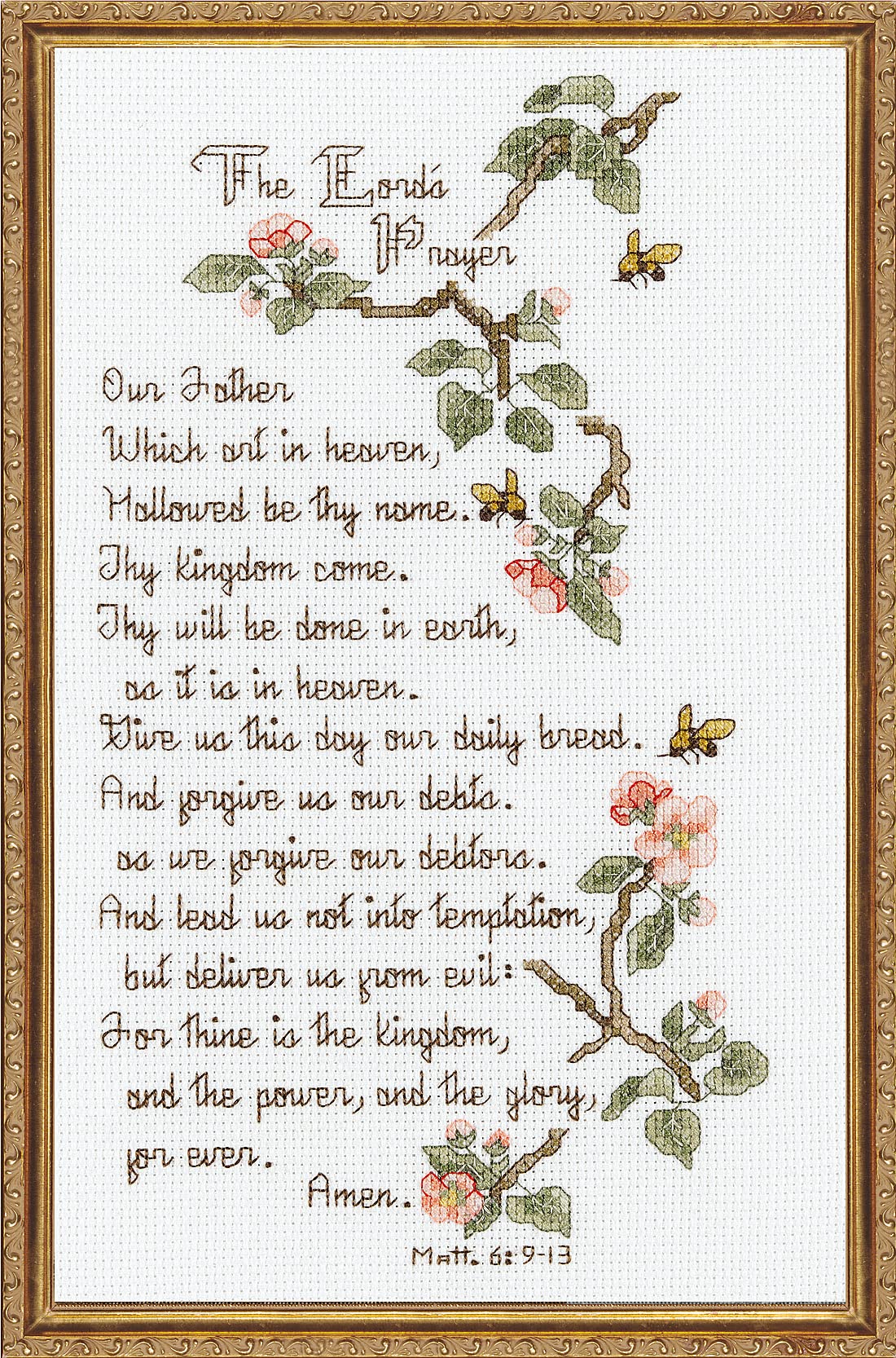 Janlynn Counted Cross Stitch Kit, The Lord's Prayer, Blue, By the yard Janlynn Corp.
