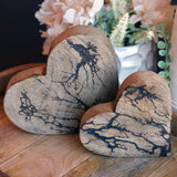 WHW Whole House Worlds Tree of Life Embellished Hearts, Set 2,Carved Mango Wood, Rustic Incised Branch Pattern, 6.25 and 4.75 Inches WHW Whole House Worlds