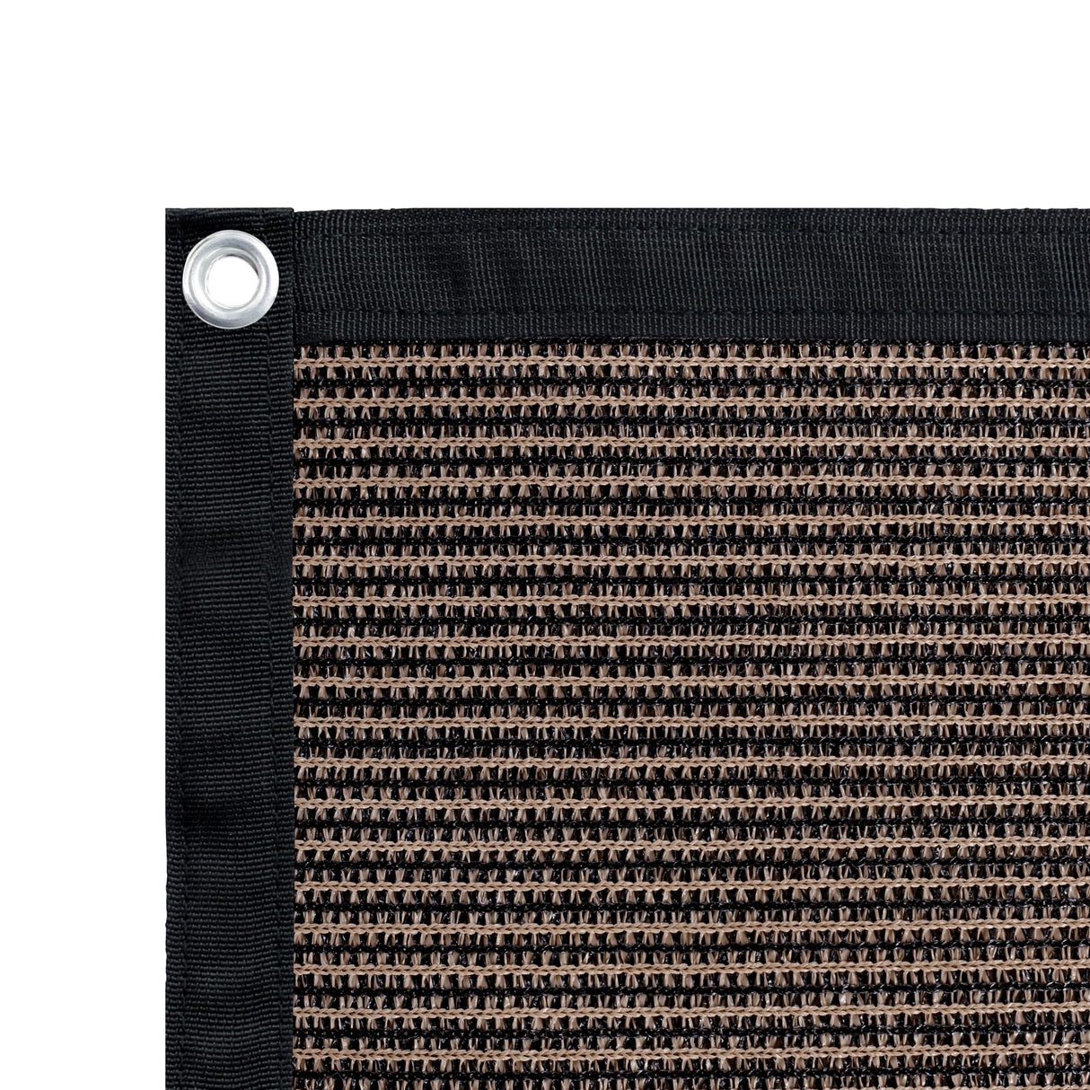 Shatex 90% Sun Shades for Patios 6X 10ft Shade Fabric Sun Shade Cloth Taped Edge with Grommets Sun-Block Mesh Shade for Pergola Cover Canopy Mocha, 12 Bungee Balls Shatex