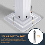 HAPPATIO 10' X 13' Pergola Retractable Pergola Canopy with White Frame for Backyards, Gardens, Patios, Outdoor Pergola with Sun Shade Canopy (Beige) HAPPATIO