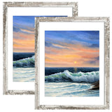 LUCKYLIFE 18x24 Frame in Distressed White, Gallery Frame for Wall Mounting, 2 Pack LUCKYLIFE