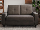 Txtin's Loveseat Sofa 53" Small Couches for Small Spaces 2 Seater Mini Couch for Bedroom Comfy Modern Love Seat for Apartment Office Living Room Brown Txtin's