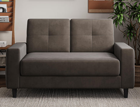 Txtin's Loveseat Sofa 53" Small Couches for Small Spaces 2 Seater Mini Couch for Bedroom Comfy Modern Love Seat for Apartment Office Living Room Brown Txtin's