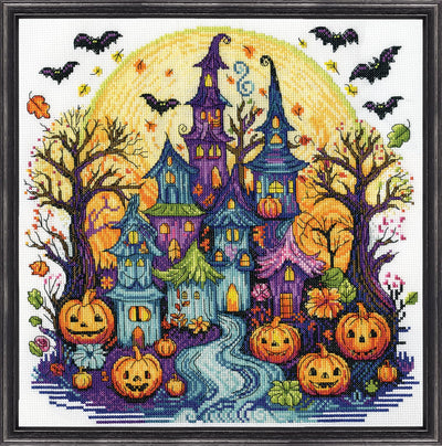 Design Works Crafts Inc. Spooky Village Counted Cross Stitch Kit