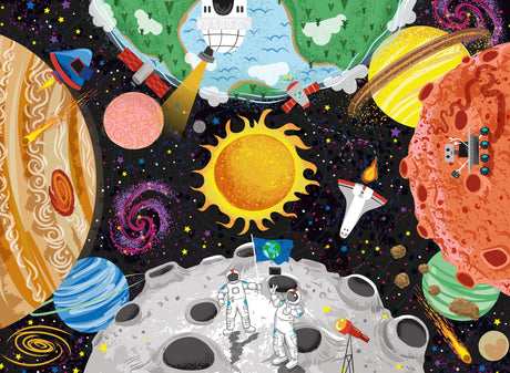 Ceaco - Glow in The Dark - Outer Space Adventure - 100 Piece Jigsaw Puzzle Ceaco