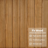 MCombo Large Outdoor Storage Shed with Adjustable Shelves, Outdoor Storage Cabinet with Lock, Wood Garden Tool Shed for Outside, Backyard and Patio (38x24x82 inch) 6056-1970 (Natural) MCombo