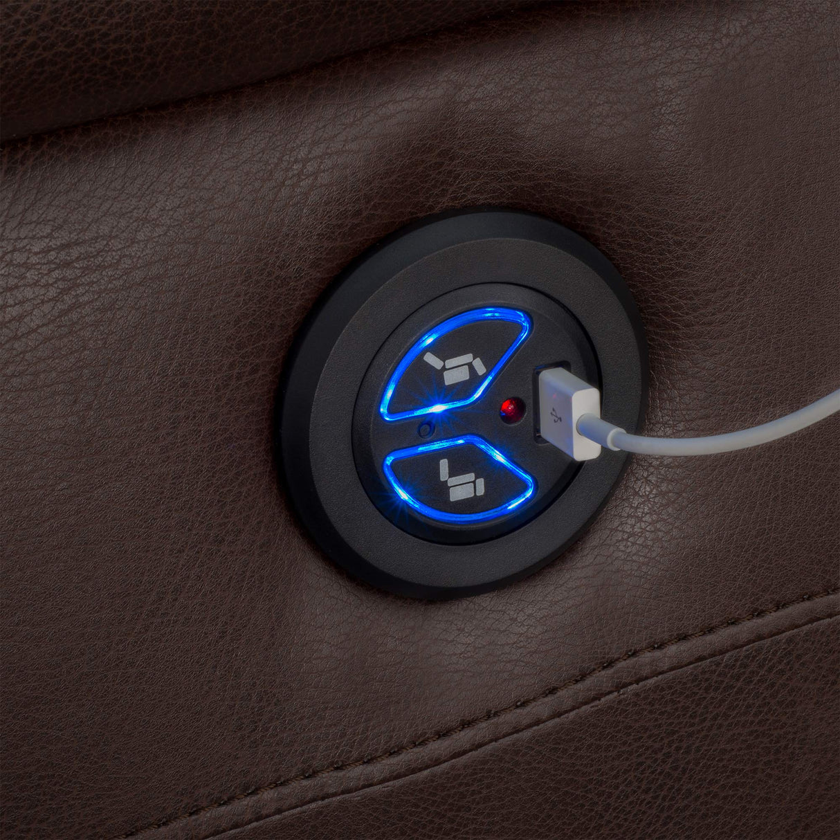 RecPro Charles Collection | 30" Powered Zero Wall Recliner | Wall Hugger Recliner | RV Living Room (Slideout) Chair | Mahogany, 1-Pack RecPro