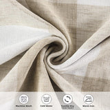 DriftAway Buffalo Plaid Check Curtains Woven Plaid Pattern Lined Blackout Thermal Insulated Window Curtain Grommet 2 Layers 2 Panels 52 Inch by 63 Inch Taupe DriftAway