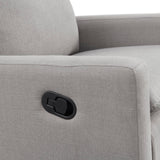 Oxford Baby Uptown Upholstered Swivel Glider and Recliner Nursery Chair, Gray Oxford Baby