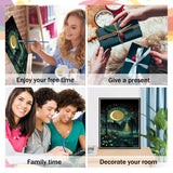 Hutarosl Adult Paint by Number Kits on Canvas-Moon Paint by Numbers Kit for Adults,Landscape Paint by Number Adult,DIY Oil Painting Kits for Gifts Home Decor 16x20inc Hutarosl