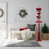 Sintosin Farmhouse White Arched Window Frame Decor 32 Inch, Hanging Distressed Wooden Rustic Window Frames for Wall Decor, Window Pane Wall Decor for Living Room Christmas Halloween Sintosin