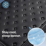 OhGeni 14 Inch Cooling Queen Size Mattress, Hybrid Gel-infused Memory Foam Bed Mattresses in a Box, Medium Feel Cool Top Fabric,Individual Pocket Spring, 3-Zone design & Reinforced Edge Support, Black OhGeni