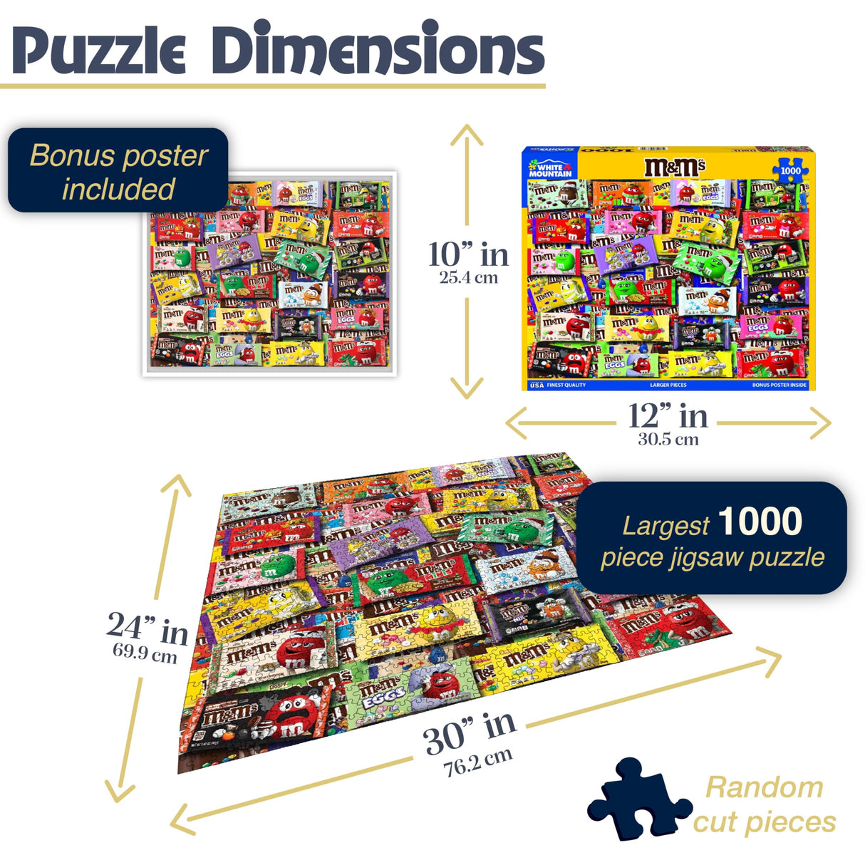 White Mountain Puzzles - M&M's - 1000 Piece Jigsaw Puzzle White Mountain