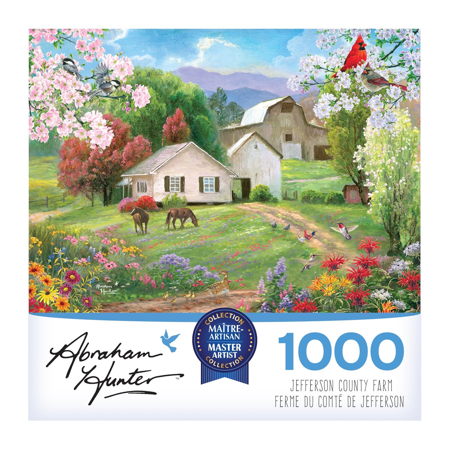 RoseArt - Abraham Hunter - Jefferson County Farm - 1000 Piece Jigsaw Puzzle for Adults