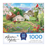 RoseArt - Abraham Hunter - Jefferson County Farm - 1000 Piece Jigsaw Puzzle for Adults RoseArt